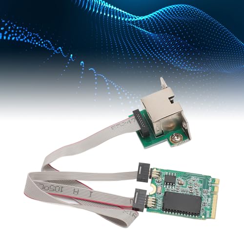 Yosoo Health Gear M.2 AE Tarjeta de Red Gigabit Ethernet, Puerto RJ45 único con chip RTL8111H, 2.5G 1G 100Mbps para sistemas de PC de escritorio miniatura 6