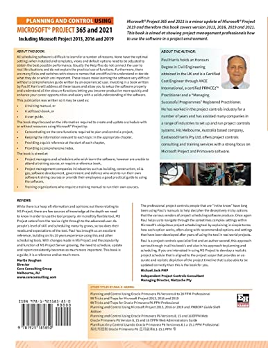Planning and Control Using Microsoft Project 365 and 2021: Including 2019, 2016 and 2013 - Image 2