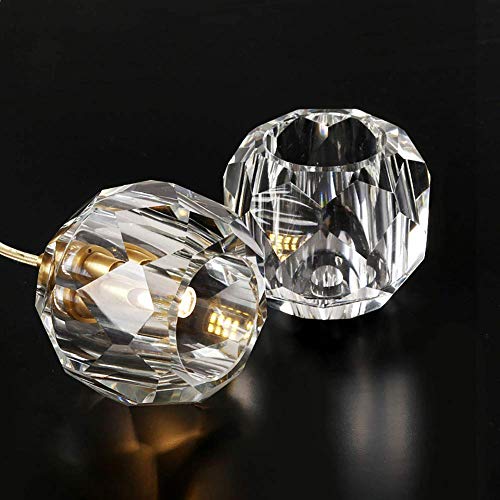 Lámpara araña de cristal moderna dorada para iluminar techos oscuros 5