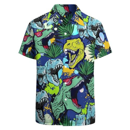 Chemises dinosaures homme motif drapeau américain L