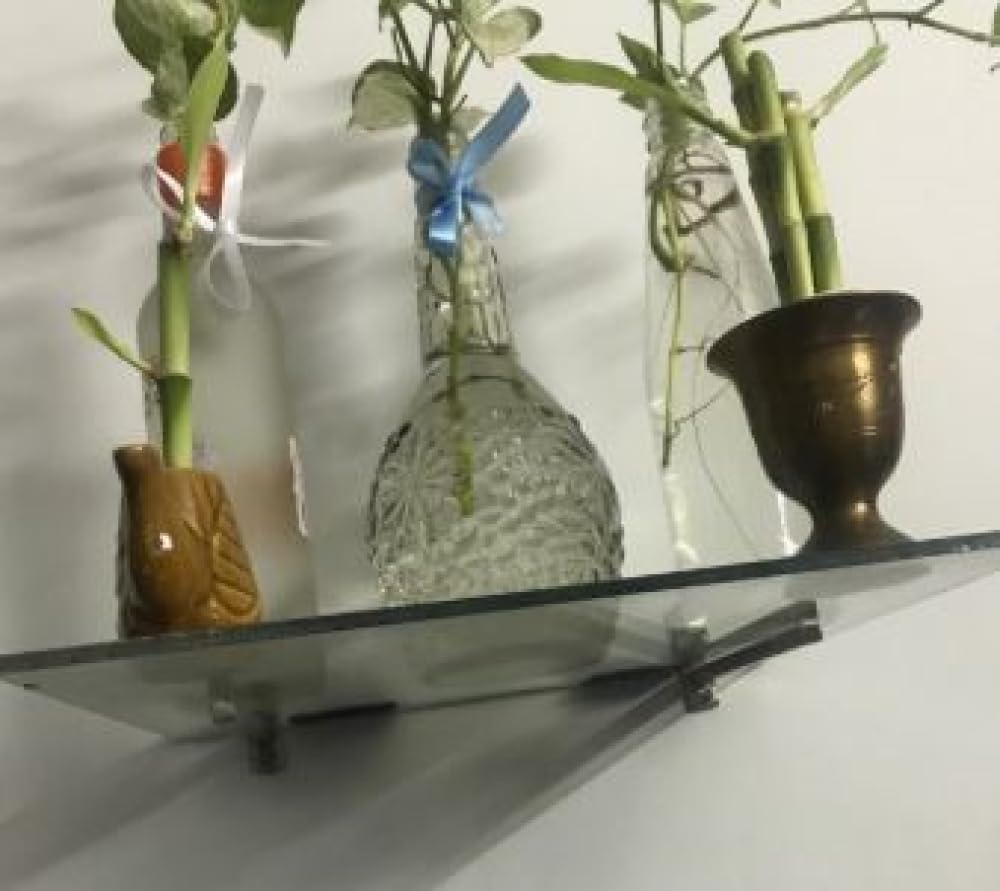 Heavy Duty Shelf Brackets - Holds 6-12mm Glass -4