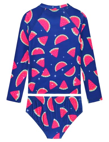 Image of Girls Rash Guard Swimsuit Two Pieces Adorable Swimswear Quick Dry Bathing Suit Long Sleeve