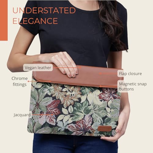 Image of HAMELIN MacBook Sleeve for 14 Inch Laptops | Laptop Sleeve 14 Inch for Notebook & Tablets | Lightweight & Waterproof Laptop Hand Bag for Men & Women | Stylish Case for Office & Travel | Floret