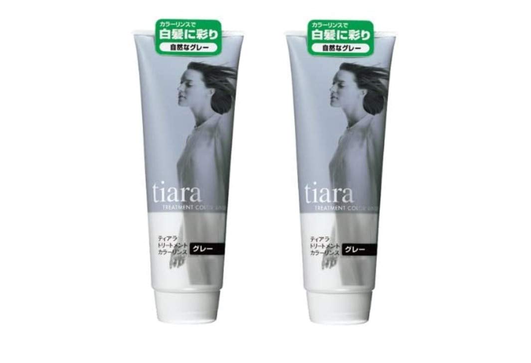 Amazon.co.jp: ティアラ トリートメントカラーリンス グレー 220g 2本  