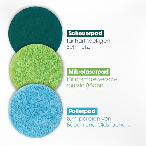 Hurricane Floating Mop elektrischer Bodenwischer – Akku Wischer zum mühelosen Wischen, Schrubben...