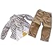 ggudd Niño Bebé Tartán Tops y Koala Impreso Camisa y Pantalones 3pcs Conjuntos de Ropa (Caqui, 2-3 años)