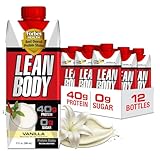 Lean Body Ready-to-Drink Vanilla Protein Shake, 40g Protein, Whey Blend, 0 Sugar, Gluten Free, 22 Vitamins & Minerals, 17 Fl Oz (Pack of 12) LABRADA