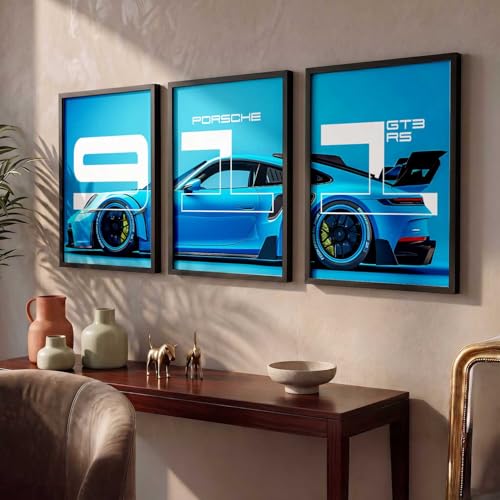 HOTHOUSE Porsche Cars Framed Posters Set of 3 Pack of 3 - Image 2