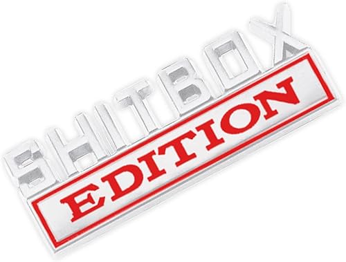 Emblema Edición Caja de Basura, Adhesivo de Letras 3D, Emblema Exterior de Coche 3D, Adhesivo de Calcomanía 3D, Emblema de Guardabarros 3D para