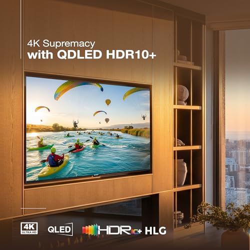 Image of Sansui 109cm (43) 4K QLED Google TV with Dolby Vision, HDR10+, Dolby Atmos, HSR 120Hz, MEMC, 30W Surround Sound, FloLED Panel JSW43UG23Q (Black)