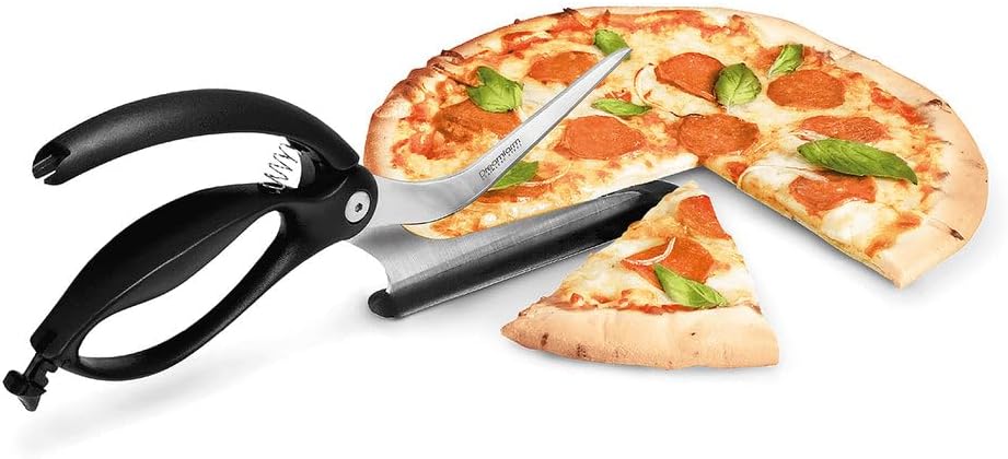 Dreamfarm Scizza: Ciseaux à Pizza Rouge, Coupes Précises et Faciles, Acier Inoxydable - Image détaillée