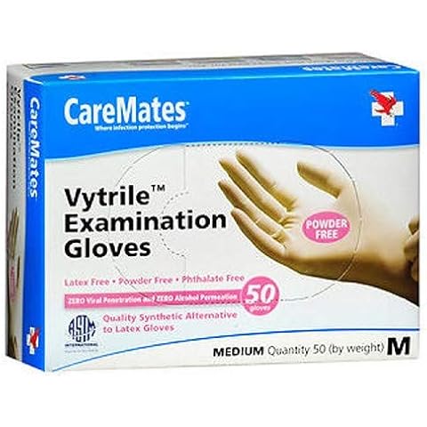 Caremates Caremates Vytrile-Pf Examination Gloves Medium, Medium 50 each Cover