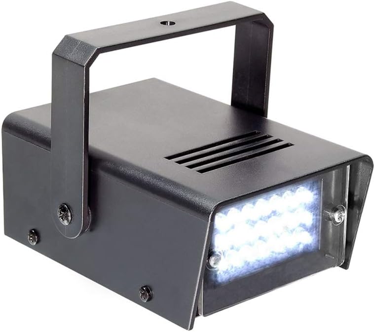 BeamZ Mini Strobe Light - Compact 10W LED Strobe Disco Effect Lighting with Adjustable Flash Rate, Mountable DJ Party Lamp, Ideal for Halloween, DJ Events, Home Parties & Stage Effects