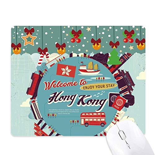 Tapis de souris Hong Kong Circle le cadeau idéal pour aménager un bureau
