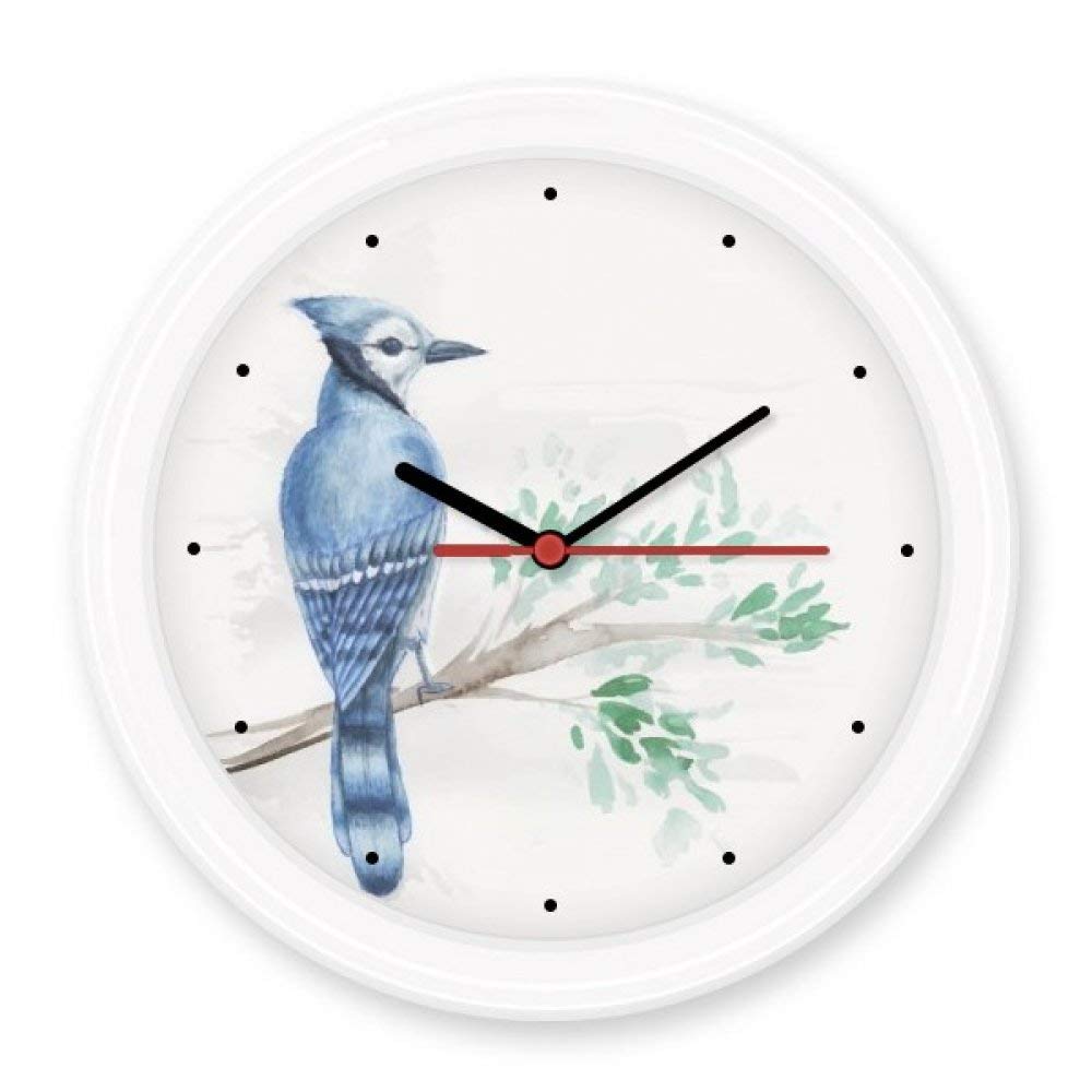 Horloge murale perroquet bleu silencieuse pour décorer une chambre
