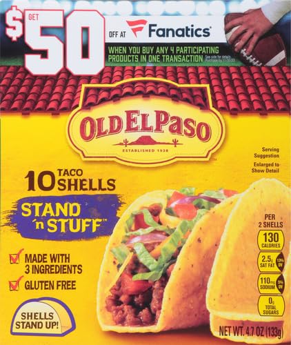 Old El Paso Stand N Stuff Taco Shells Gluten Free Meal Prep 10 Ct 4 7 oz — view 3