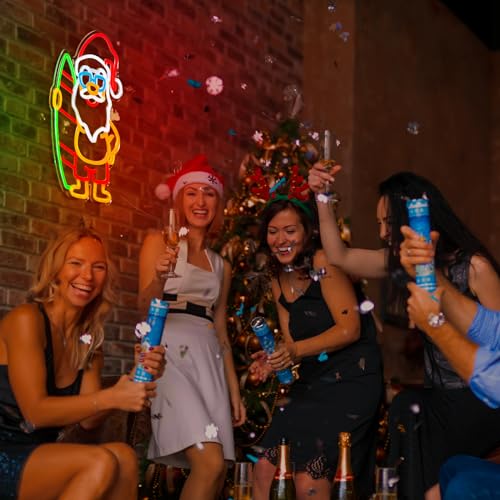 Image of Xuhal Christmas Neon Sign Summer Christmas Decorations LED Neon Sign Light USB Wall Bar Living Room Decor for Winter Decor Party Home Bedroom Office Table Art Gifts(Santa Claus)
