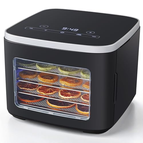 Elite Gourmet EFD809D Food Dehydrator with 5 Stainless Steel Trays,