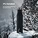 EcoVessel ASPEN Stainless Steel Water Bottle with Insulated Lid, Metal Water Bottle with Rubber Non-Slip Base. Wine Tumbler Reusable Water Bottle - (Black Shadow, 25 oz)