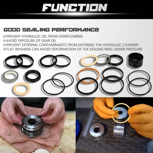 Image of 13Pcs Whole Machine Seal Kit Fit for Case 580E 580SE 580SD, Boakhoe Loader Bucket Hydraulic Cylinder Seal Kit (G109456*2+G109417*2+G109423*5+G109460*2+G109504+G109452)