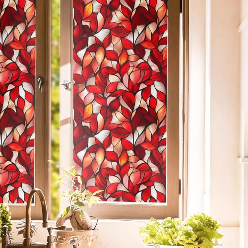 Vinilo adhesivo para ventana vidrio decorativo rojo 15.7x118 in miniatura 1