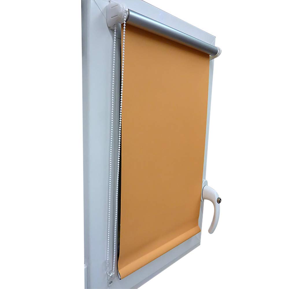 Sonnenschutz-HH® - Mini Thermo Verdunkelungsrollo Thermorollo Minirollo Rollo KLEMMFIX Seitenzugrollo Kettenzugrollo inkl. Klemmträger ohne Bohren - Außenmaß Breite 90 x 140 cm Höhe - Creme