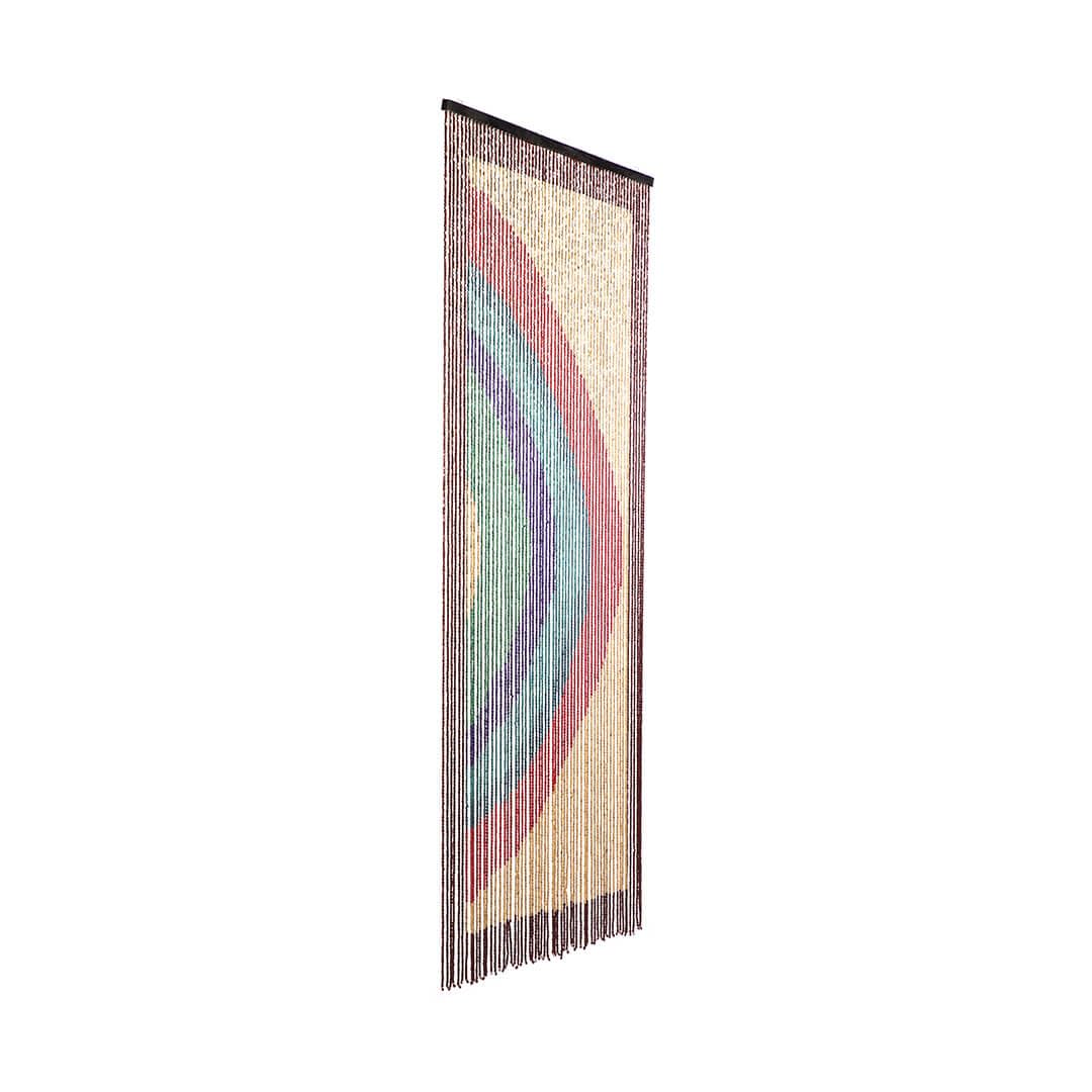 CATRAL NORTENE | Cortina Puerta Rainbow 60 Líneas | 90x200 cm | Madera Natural | Hecha a Mano