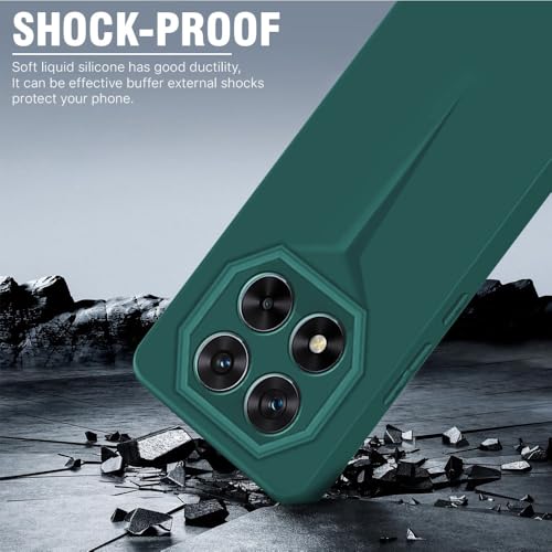 Image of WOW IMAGINE Slim Back Cover for Redmi Note 14 Pro 5G | Poco X7 5G | Blade Series Ultra Thin Case with Lightweight Design | Camera Protection | Soft Matte Silicone Flexible Mobile Case - Green