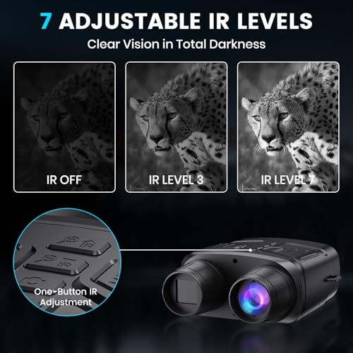 Image of Night Vision Goggles for Adults, 4K Night Vision Binoculars with 5000mAh Rechargeable Battery and 32GB TF Card for Hunting, Wildlife Observation and Security