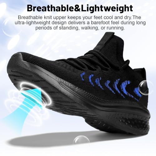 Image of Pujcs Womens Walking Running Shoes Slip-on Breathable Mesh Tennis Sneakers