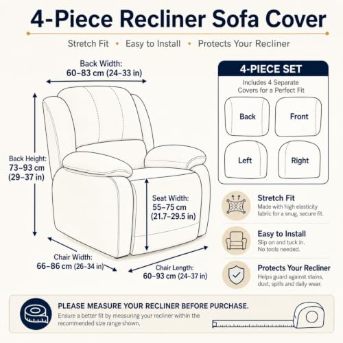 Funda para Sillón Relax Odot elástica y lavable con relieve de líneas onduladas 3