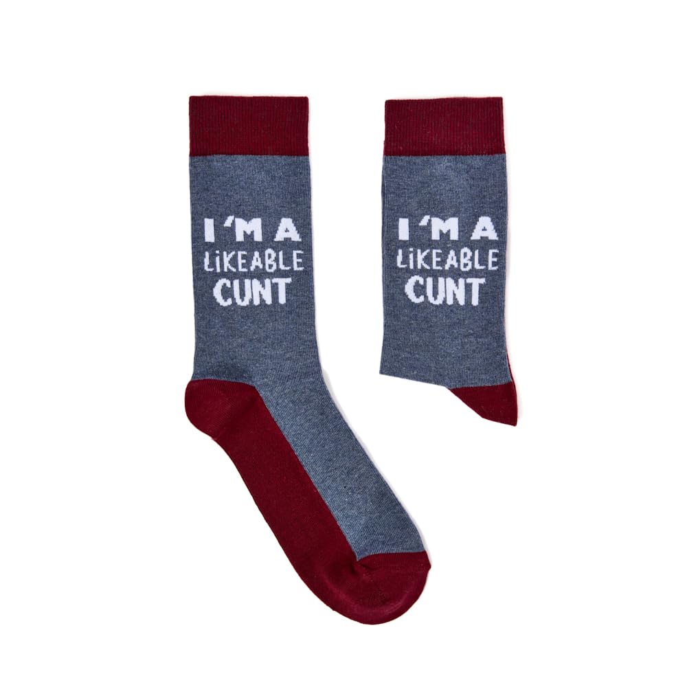 Urban Eccentric Unisex I'm A Likeable Cunt Socks | Gift | 1 Pair | Cotton Rich | Premium Socks | Novelty | Gifts