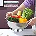 Kyraton Stainless Steel Colander 5 Quart, Professional Strainer with Heavy Duty Handles and Self Draining Solid Ring Base for Pasta, Spaghetti, Berry, Veggies, Fruits, Noodles, Salads Dishwasher Safe