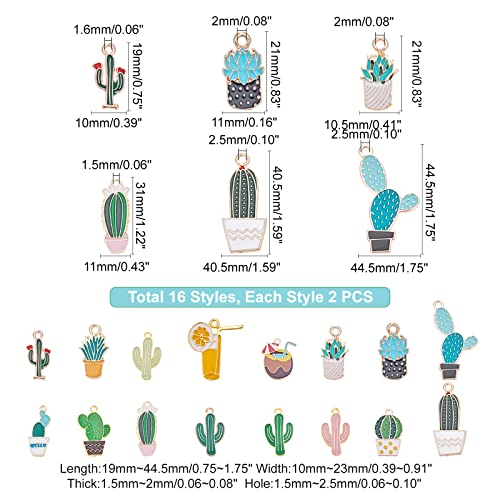 PH PandaHall 16 Stili Ciondoli Cactus Tropicale