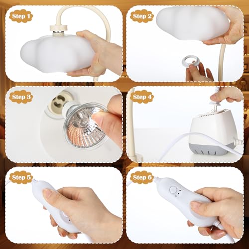 Glooglitte Cloud Candle Warmer Lamp with Timer Dimmer Cute Warming Lamp Adjustable Wax Melt Light Bedside Table Scented Wax Light for Bedroom House Living Room Birthday Gift for Women by Glooglitter - Used condition - Image 5