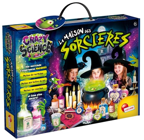 Lisciani - CRAZY SCIENCE - LA MAISON DES SORCIERES - Kit d'Expériences Magiques pour Enfants dès 7 Ans - Laboratoire de Magie - Création Potions Magiques...