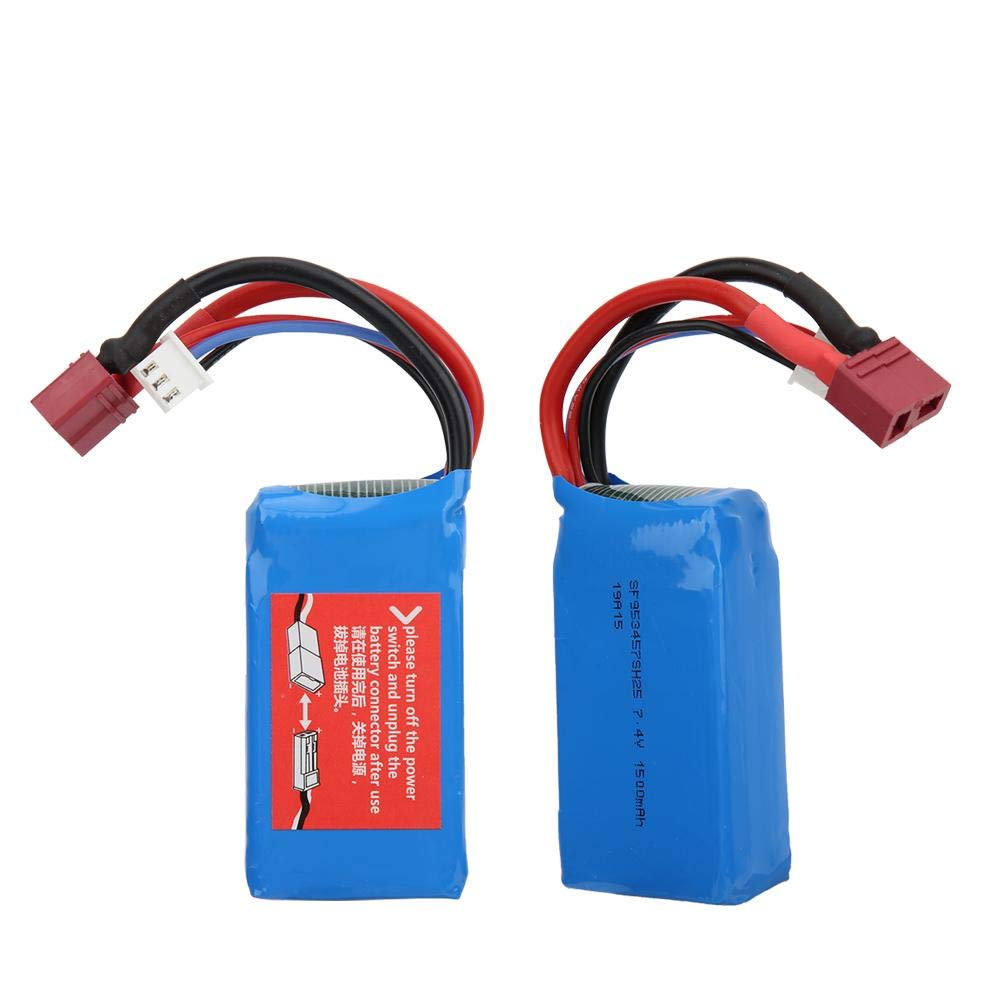 Tbest Batterie, 7.4V 1500MAH RC Jouets Batterie Adaptée pour A959-B A969-B A979-B K929-B RC Jouet Vehicule