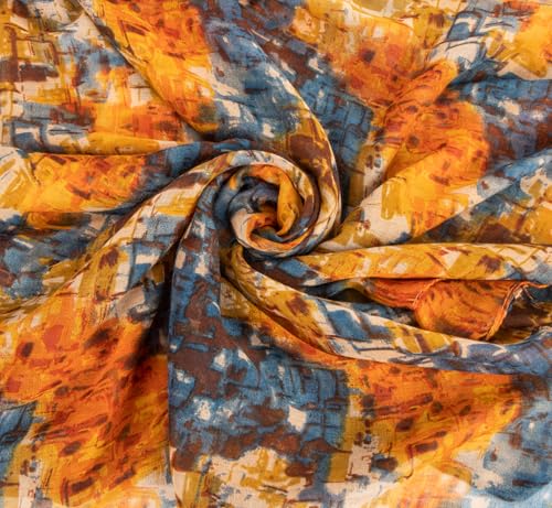 Women-Lightweight-Scarf Tie-dye Scarf Floral Printed Boho Shawl Wrap for Spring Summer Season2