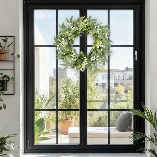 Couronne d'eucalyptus 50cm pour porte d'entrée et mur rustique - 8