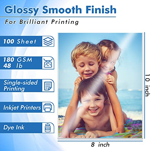 image for KOALA PAPER Koala Glossy Inkjet Photo Paper 8X10 Inches 48lb 100 Sheet