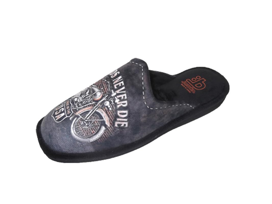 Zapatillas de Estar por casa Hombre/Puntera Abierta/Dibujo Skyline/Empeine : Lona/Suela : Eva Microporoso (Muy Ligeras) Tallas Desde 39 al 51/Talla