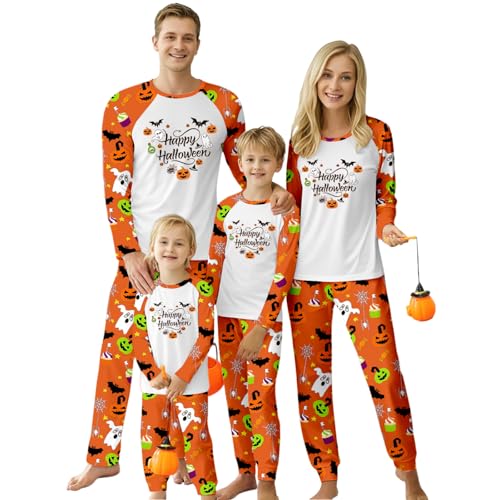 Anbech Matching Pajamas for Family Couple Halloween Pajamas Soft Holiday Loungwear Set(Man, Large...
