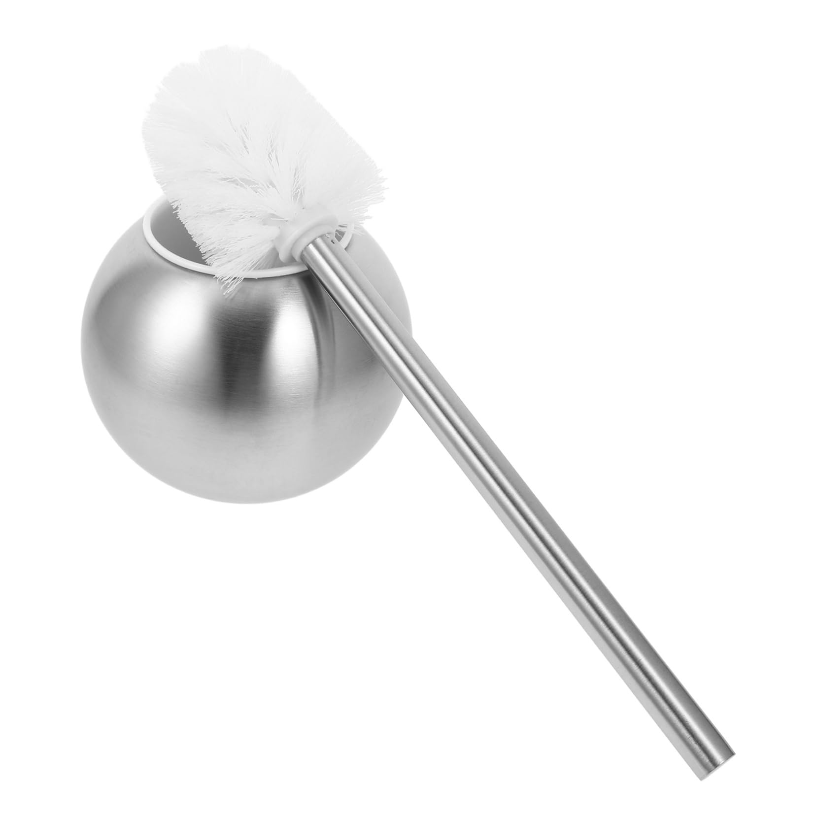 Brosse de toilette en acier inoxydable au design épuré pour salle de bain moderne