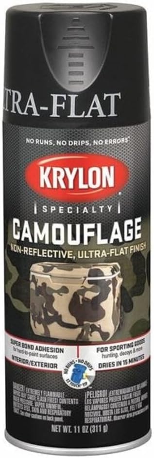 Krylon Camouflage ペイントスプレー (ブラック)