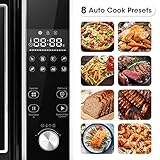Uten 8-in-1 Air Fryer Microwave Combo - Large 25.4QT, 1800W Powerful, Programmable, Digital Display, Quick Heating, Black