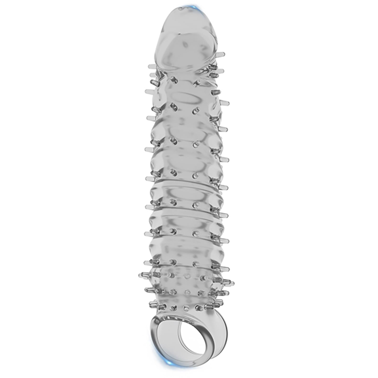 Penis Extender Realistic Textured Ultra-Soft Thickened Clear Cock Sleeve Reusable Pennis Enlarger Condom Sex Toys for Men Couple