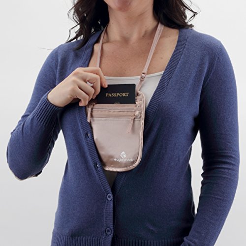 eagle creek TRAVEL GEAR Women's Undercover Silk Neck Wallet, Rose, One Size2