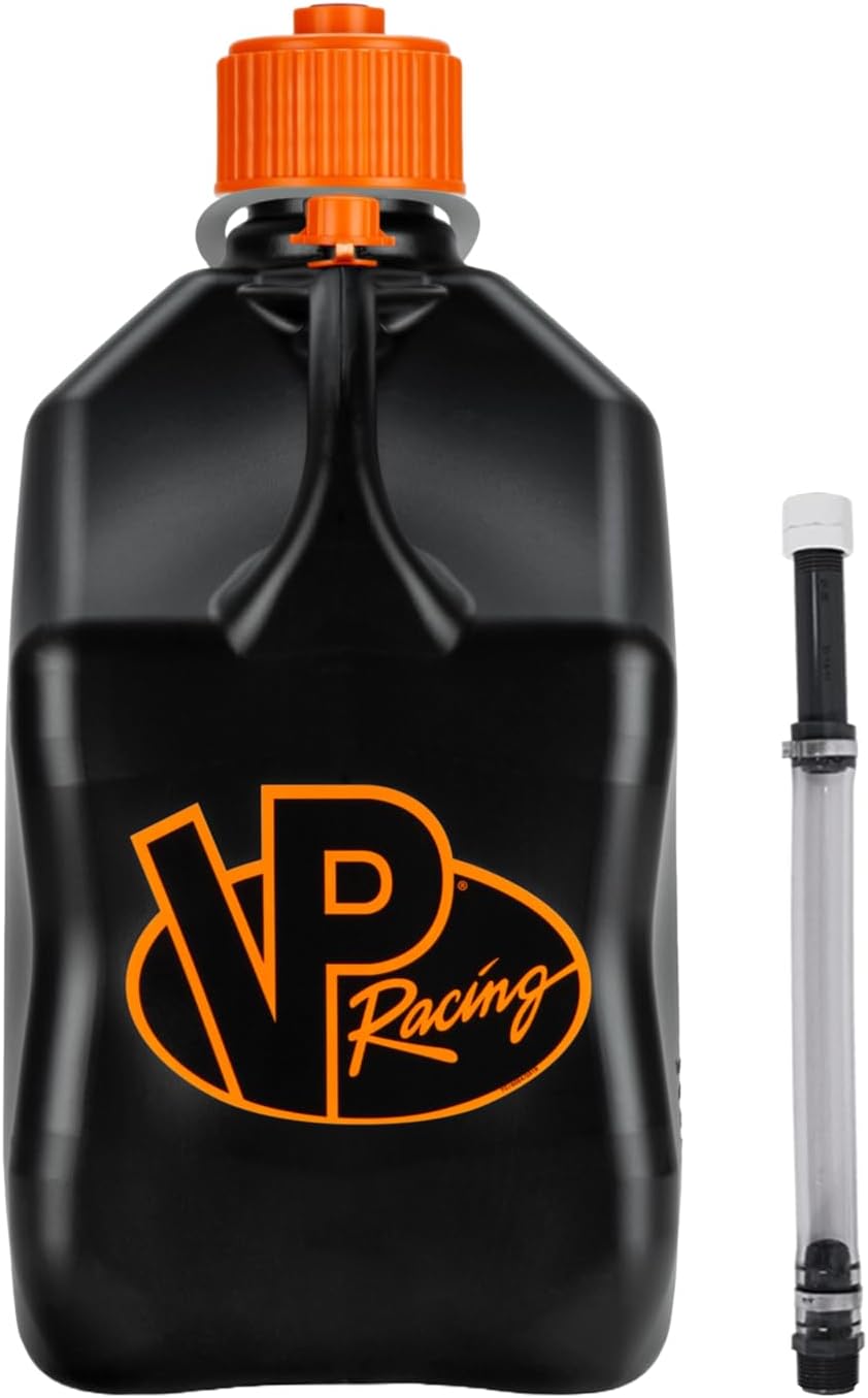 VP Racing 3852-CA, 5.5 Gallon Square V-Twin Jug with Deluxe Filler Hose