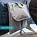 SO~MINE Airplane Pocket Organizer | Tray Table Cover | In Flight Seat Back Organizer Bag | Commuter Essential Travel Bag | Media Pouch For Flying | Travel Gift | Attaches To Luggage | Charcoal/Cobalt