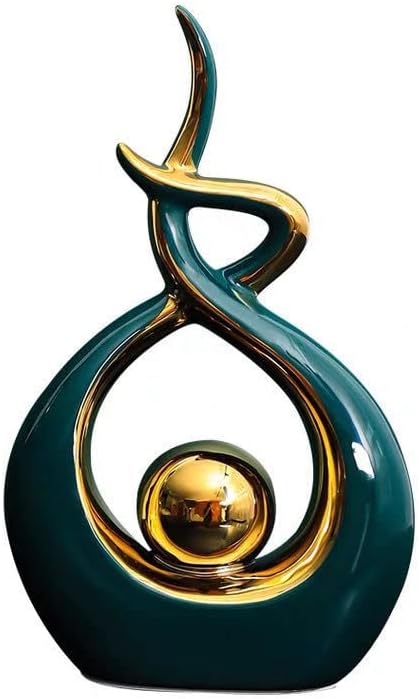 CESTATIVOHome Decor Modern Abstract Art Ceramic Statue, Room Decor, Table Decorations for Living Room Dining Room Office Centerpiece, 10.6" High